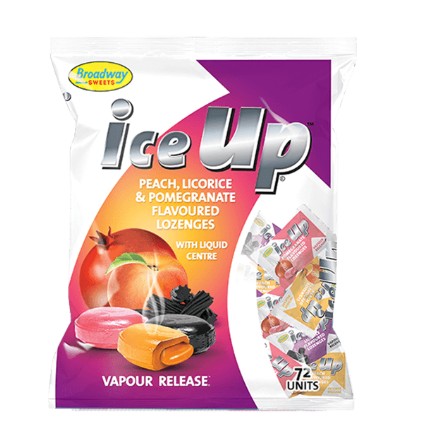 Ice Up Candy Lozenges - Peach, Liquorice, Pomegranate 72